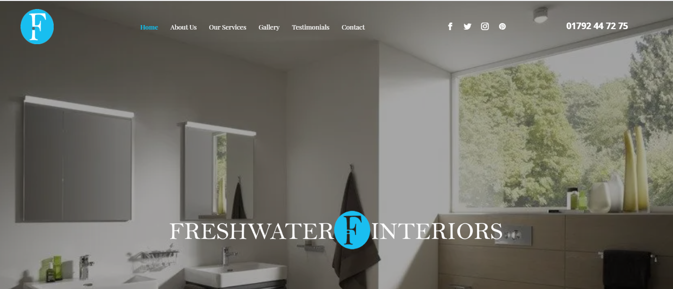 image of example of website header