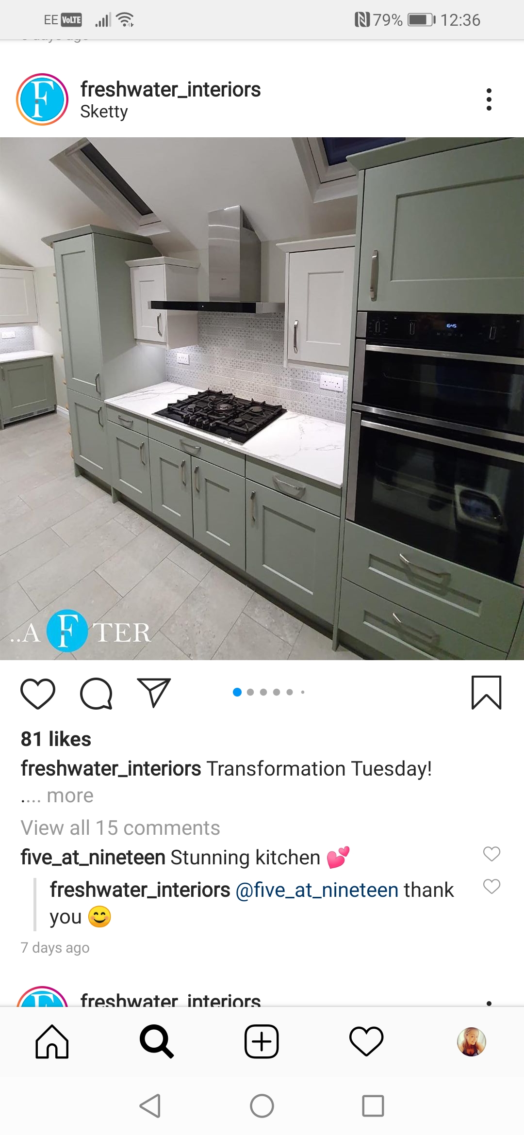 screenshot of instagram post with comments