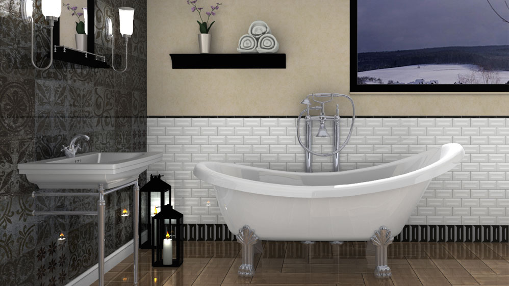 Relaxing bathroom render