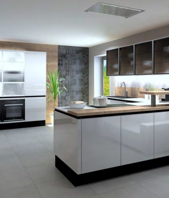 Kitchen with work zones